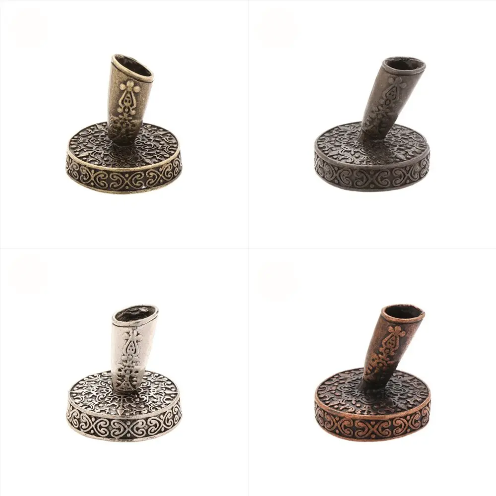 1pc New Round Base School Office Supplies Writing Accessories European Style Metal Pen Clips Vintage Pen Holder