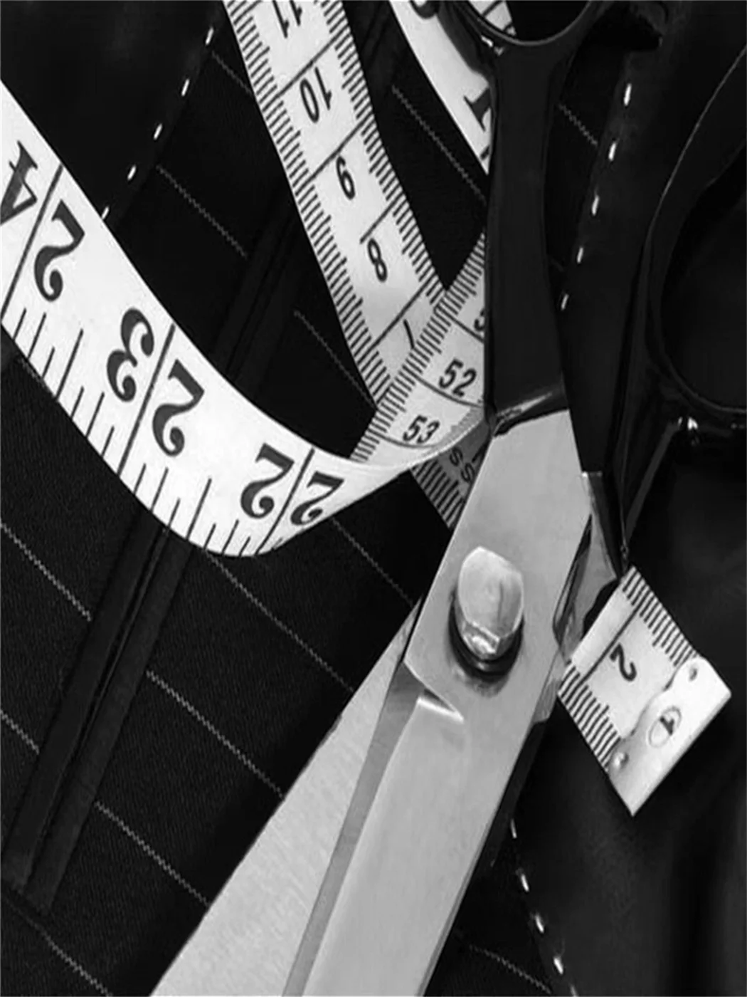 2 Piece Chic Pinstripe Navy Blue Men Suits Set High Quality Formal Double Breasted Peak Lapel Suit Slim Fit Smart Casual Tuxedo