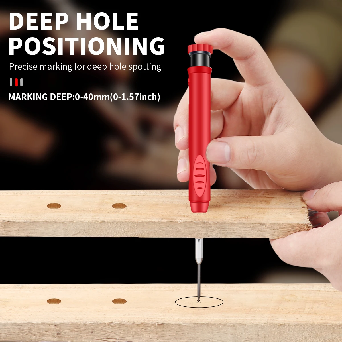 2.8mm Solid Carpenter Marking Pencil Mechanical Pencil Carpenter Scriber with Sharpener for Woodworking Tools Stationery Supply