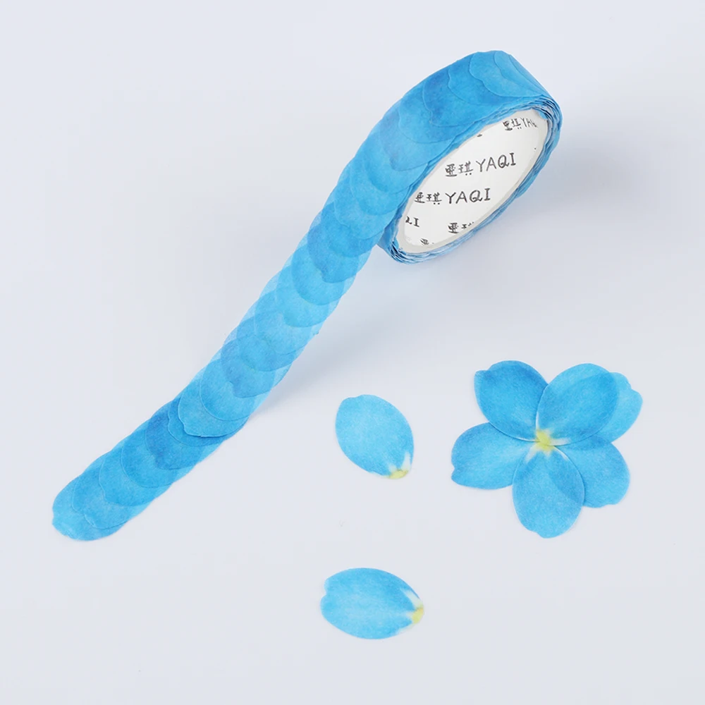 200PCS/Roll Flower Petals Washi Tape DIY Scrapbooking Diary Paper Stickers Roll Cute Adhesive Paper Tape Stationery Sticker