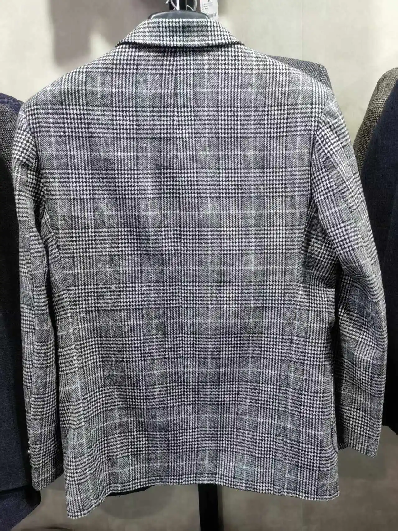 2025 Spring and Autumn Thin Suit Men's Casual Business Striped Suit Men's Youth Fashion Ironing Top Retro Plaid Tops