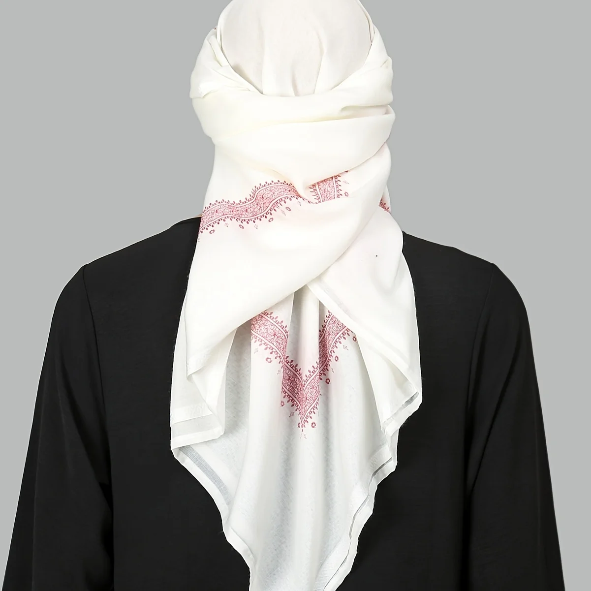 2025 Trendy Ethnic Prayer Scarf - Men's Fashion Polyester Stole for Ramadan and Religious Ceremonies