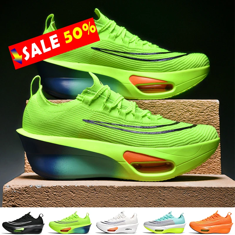 2026 Air Cushion Jogging Shoes Running Shoes Carbon Board Marathon Men Sports Breathable Lightweight Women's Nonskid Sneakers