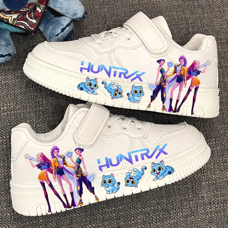 2026 Children's KPOP Casual Shoes Kids New Fashion Design White Sport Shoes Girls Student Anti-slip Outdoor Breathable Sneakers