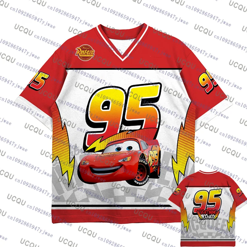 2026 The Cars Lightning Mcqueen No.95 Summer Sports Tops Men Womens T-shirt 3D Print Quick Drying Oversize Parent Child Clothing