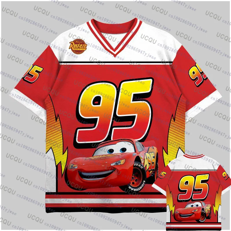 2026 The Cars Lightning Mcqueen No.95 Summer Sports Tops Men Womens T-shirt 3D Print Quick Drying Oversize Parent Child Clothing