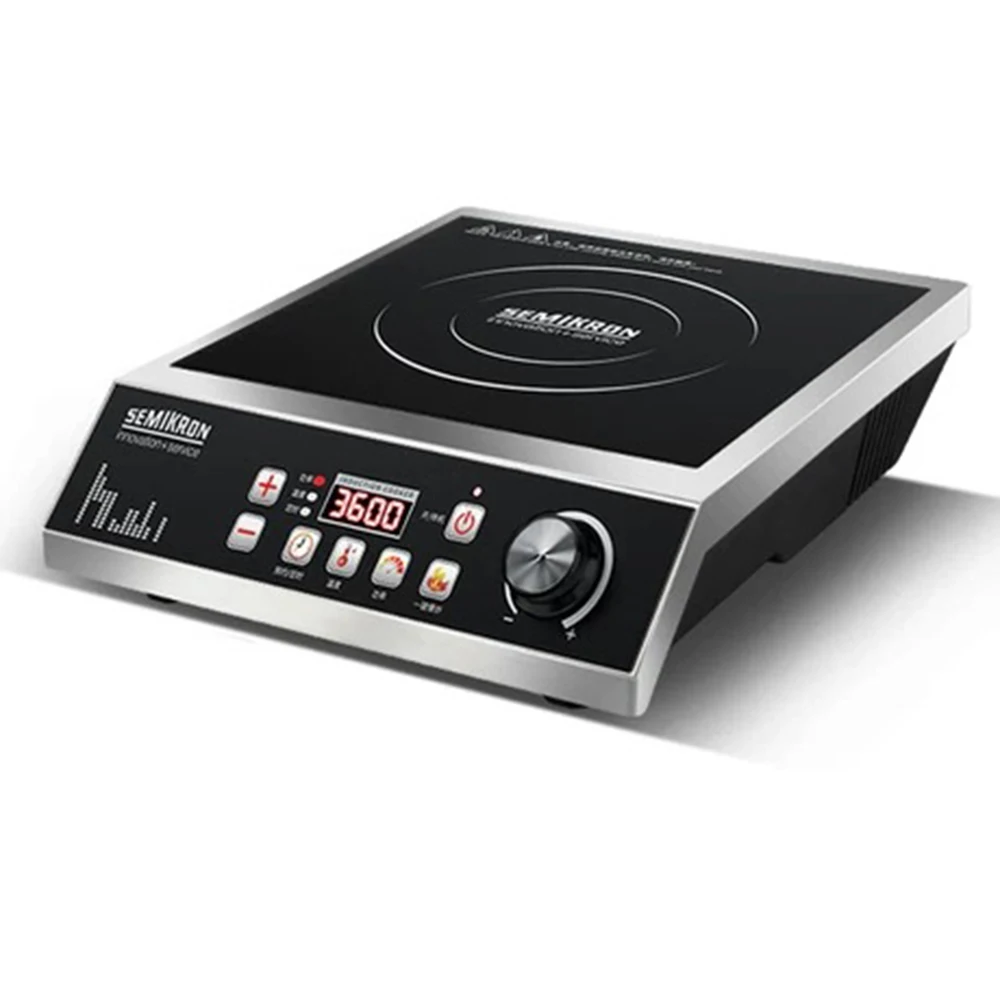 220V 3600W high-power single-head induction cooker button control maximum load-bearing 50KG black crystal pane