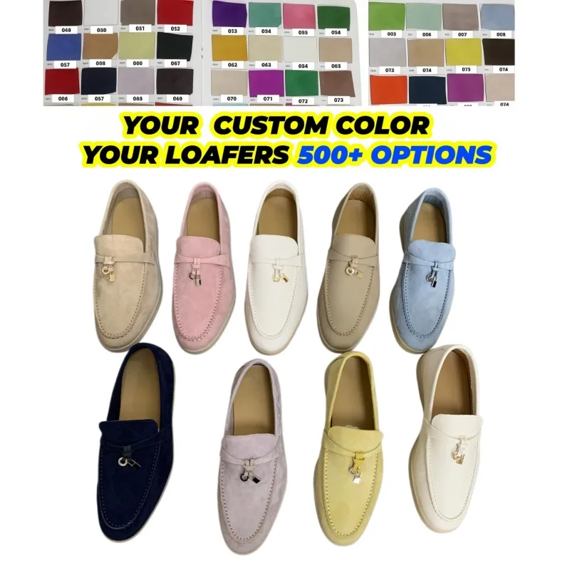 25 Hot Selling High-Grade Sheepskin Wear-Resistant Casual Loafer shoes Couple's Loafers Customizable Colors top quality A040224