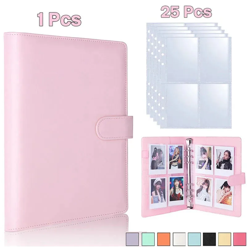 25pcs Page(4 Grids) Photo Card A5-Binder Kpop Photo Albums Idol Cards Loose-leaf Collect Book Binder Binder Photocard Holder