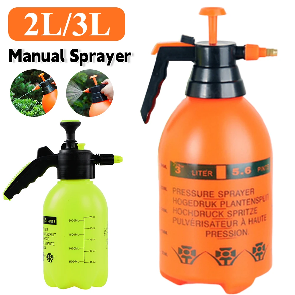 2L/3L Hand Pressure Water Sprayer Portable Garden Sprayer Disinfection Spray Bottle Plants Sprinkler Car Wash Spray Watering Can