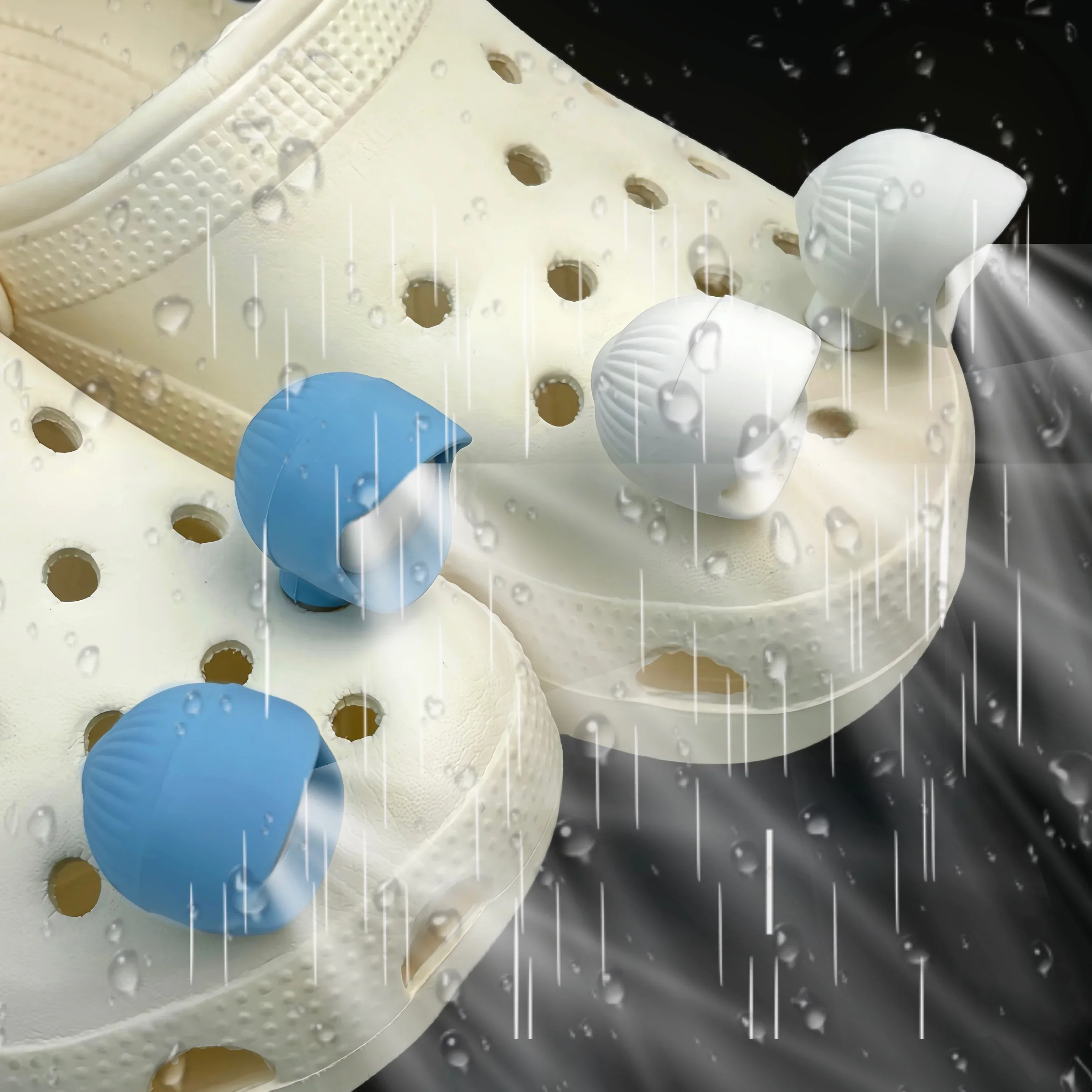 2Pcs/Set LED Shoe Light Charms DIY Rainbow Flashlight Shoe Decorations Accessories Decorations Sandal Decorate