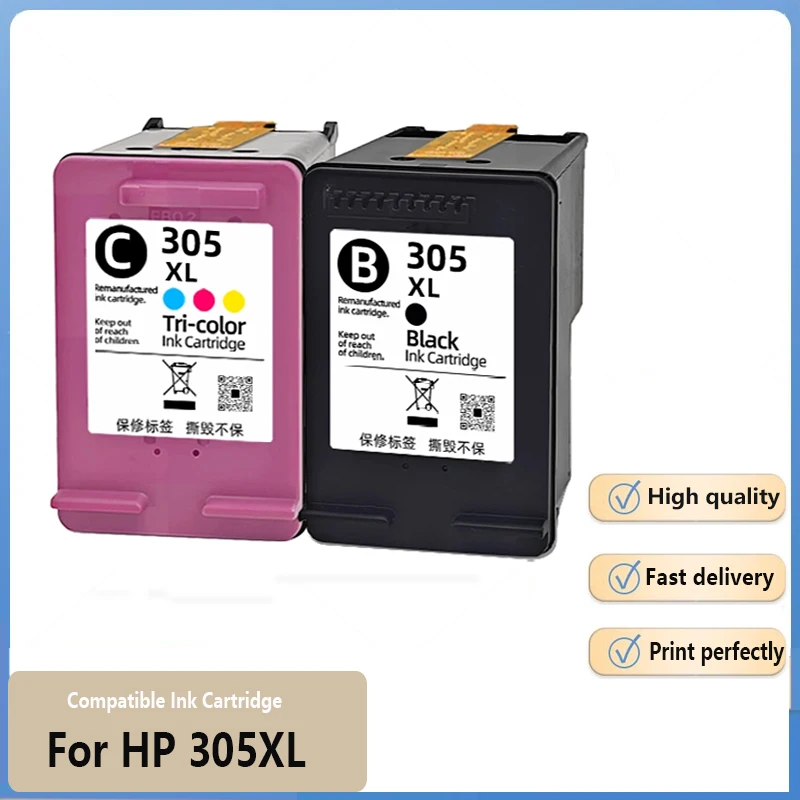 305XL Ink Cartridge Compatible for HP 305 XL DeskJet 2700 2710 2720 2721 2722 2730 4120 4110 4130 4134 1210 2320 Envy 6020