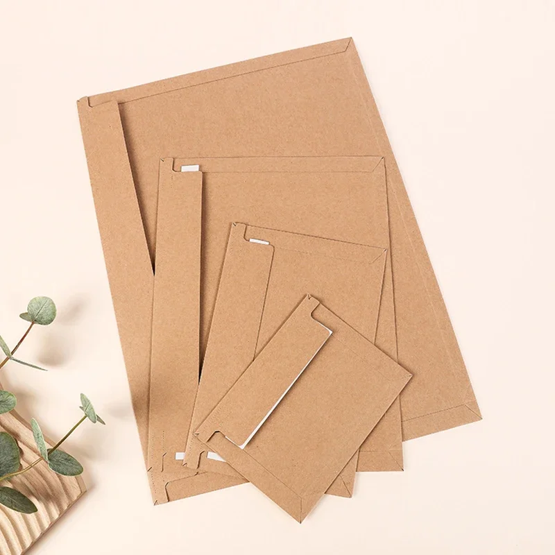 30pcs Envelope A3 A4 A5 A6 Postcards Message 250g Kraft Paper Autohesion Invitations Business Letters Express File Storage Bag