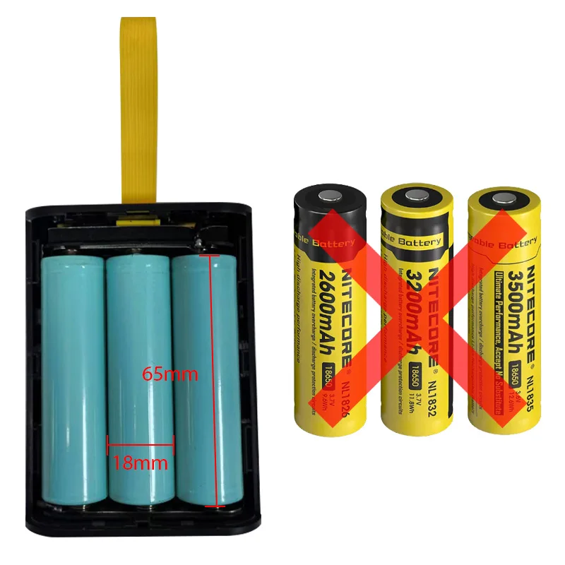 3*18650 Battery Charger Case DIY Power Bank Box Fast Charge 5V 2A Double USB Output Battery Storage Box With LED Night Light