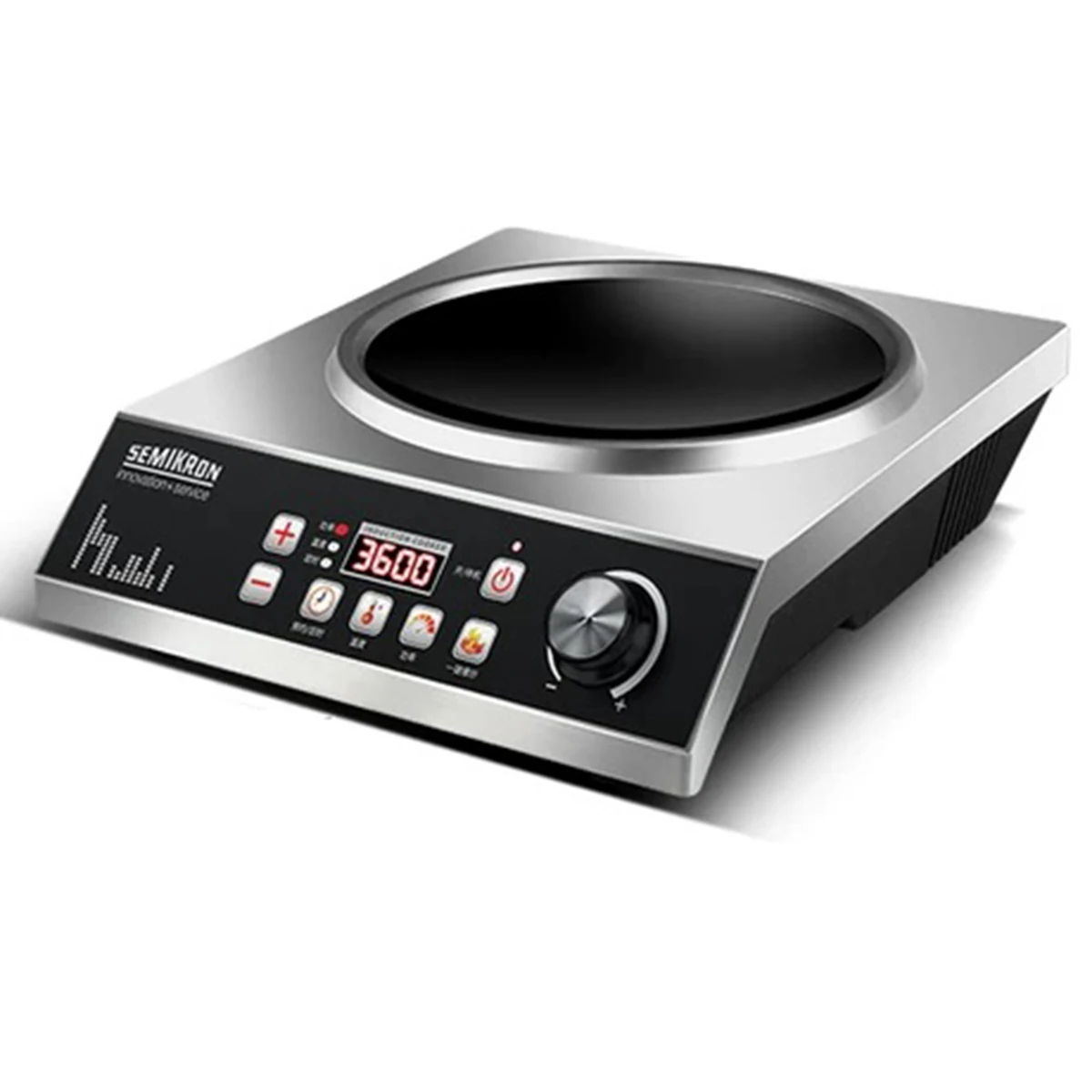 3600W high-power 220V single-head induction cooker button control maximum load-bearing 50KG black crystal pane