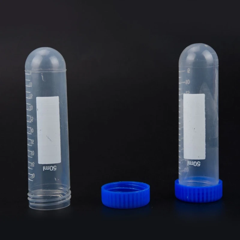 3Pcs Clear 50ml Centrifuge Tubes Set Lab Test Container Graduated Scales Anti-leaking Screw for Student Experiment