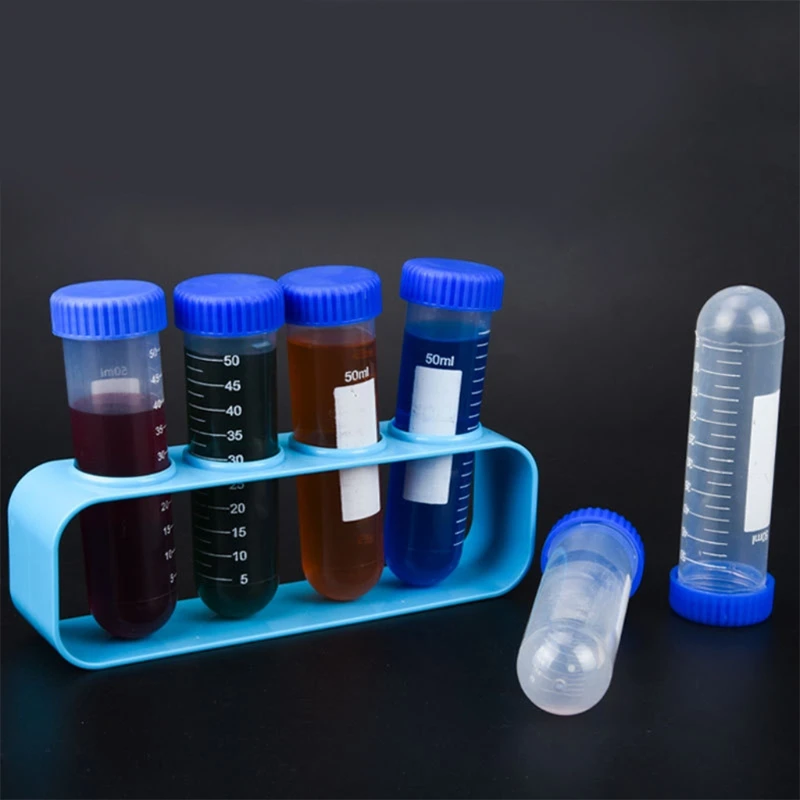 3Pcs Clear 50ml Centrifuge Tubes Set Lab Test Container Graduated Scales Anti-leaking Screw for Student Experiment