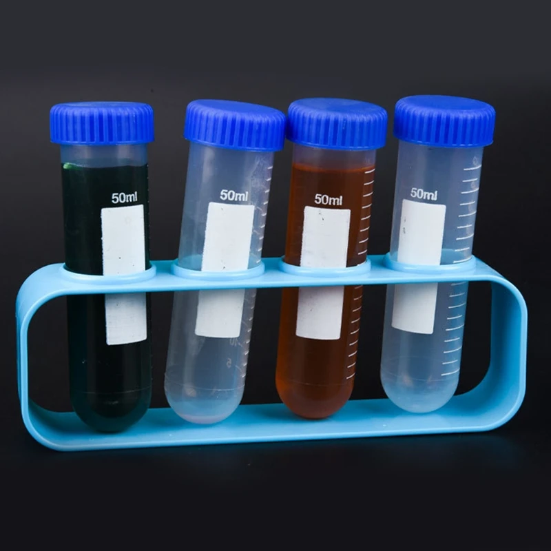 3Pcs Clear 50ml Centrifuge Tubes Set Lab Test Container Graduated Scales Anti-leaking Screw for Student Experiment