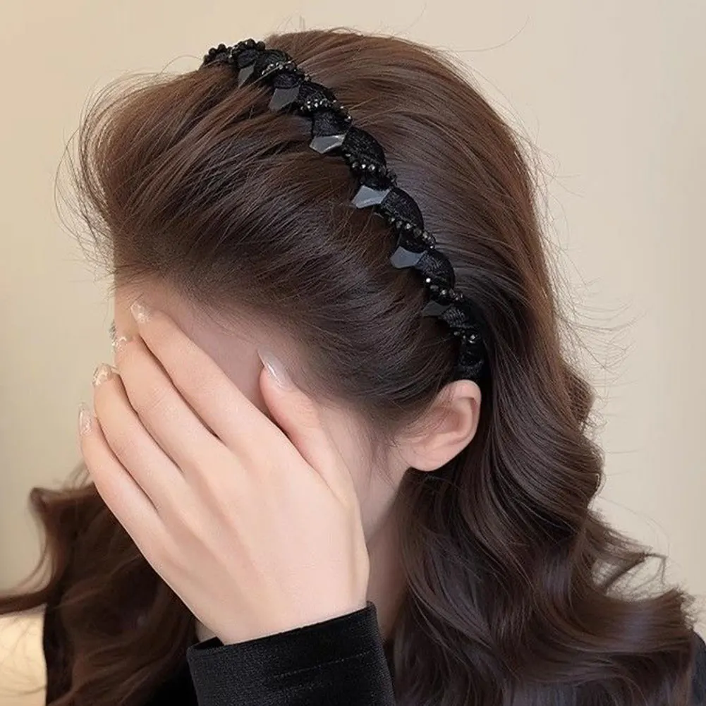 3Pcs Elegant Headband with Teeth Vintage Hairband Fashion Non-slip Hairband for Women Hair Accessories