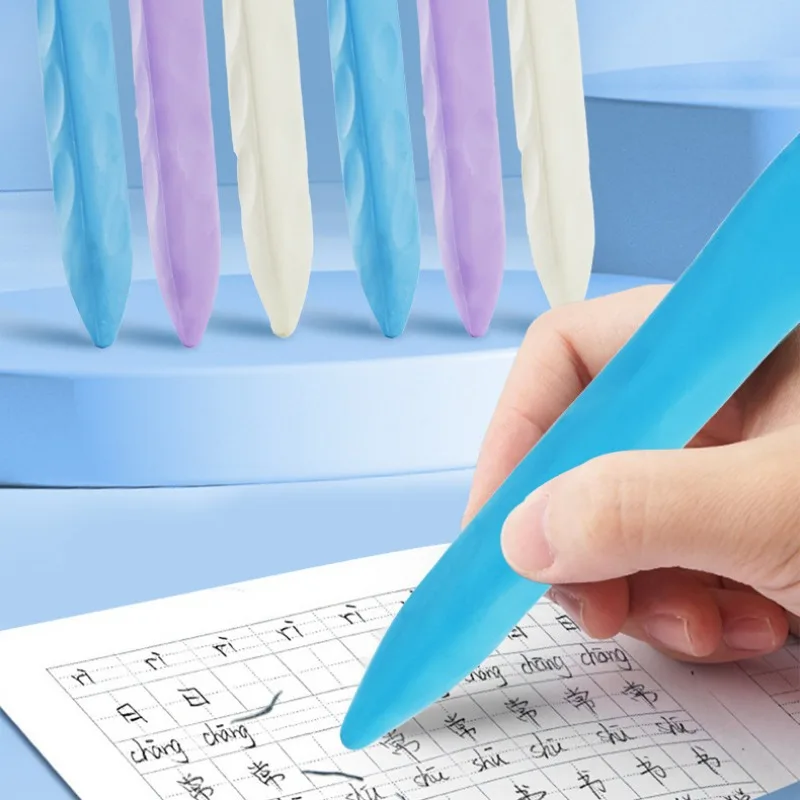 3Pcs/Box Creative Cartoon Soft Double Head Super Large Hole Cute Eraser Students Pencil Eraser School Kawaii Stationery Supplies