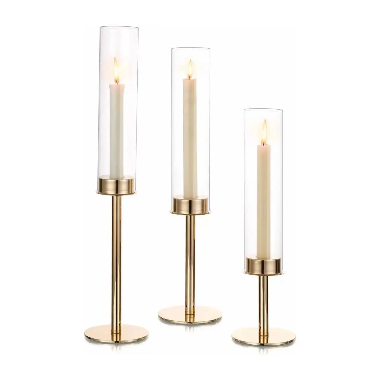 3pcs/set Electrope Candle Holder Stand Candle Stick Home Wedding Party Table Decors
