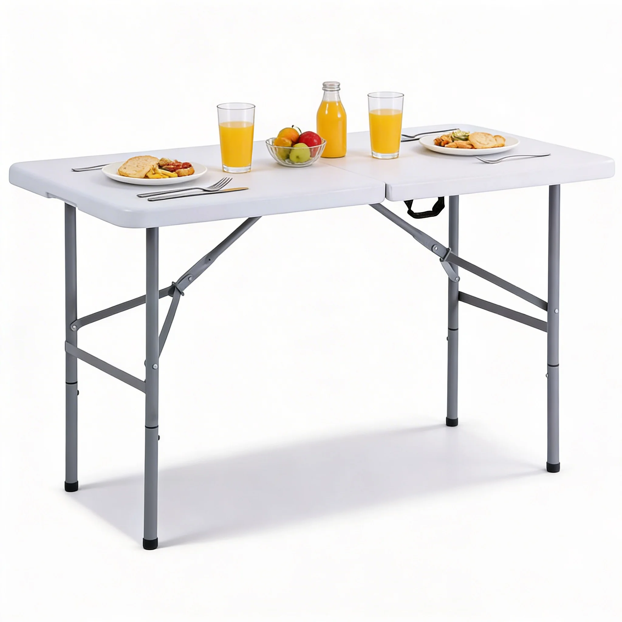 4FT HEAVY DUTY FOLDING TABLE PORTABLE PLASTIC CAMPING GARDEN PARTY CATERING NEW