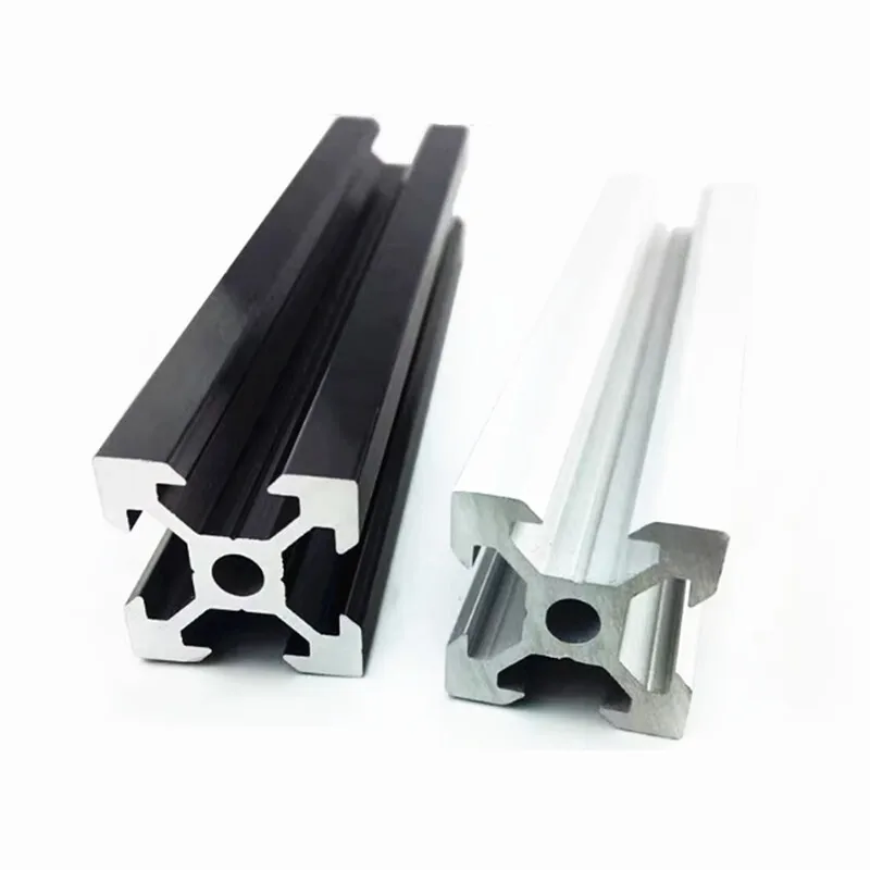 4pcs 2020 T-Slot Aluminum Extrusion Profile 20x20mm European Standard Anodized Linear Rail for 3D Printer Parts DIY Silver Black