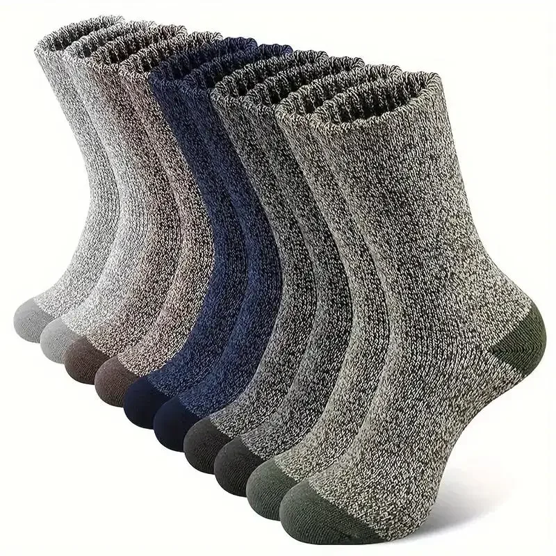 5 Pairs Merino Wool Socks for Man Women , Super Thick Hiking Sock Men's Thermal Socks for Cold Weather Men Woman Snow Socks