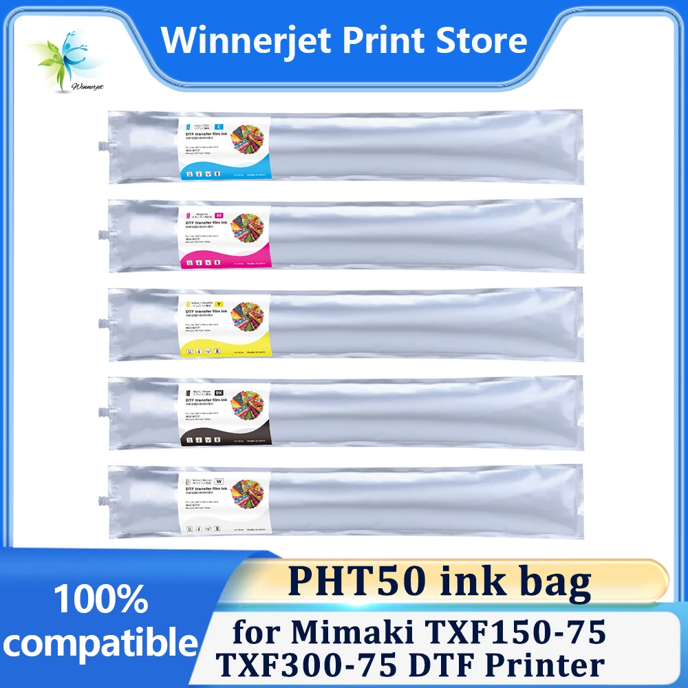 500ml/600ml PHT50 DTF ink bag With one time use chip for Mimaki TXF150-75 TXF300-75 TXF300-1600 DTF Printer ink Mimaki ink