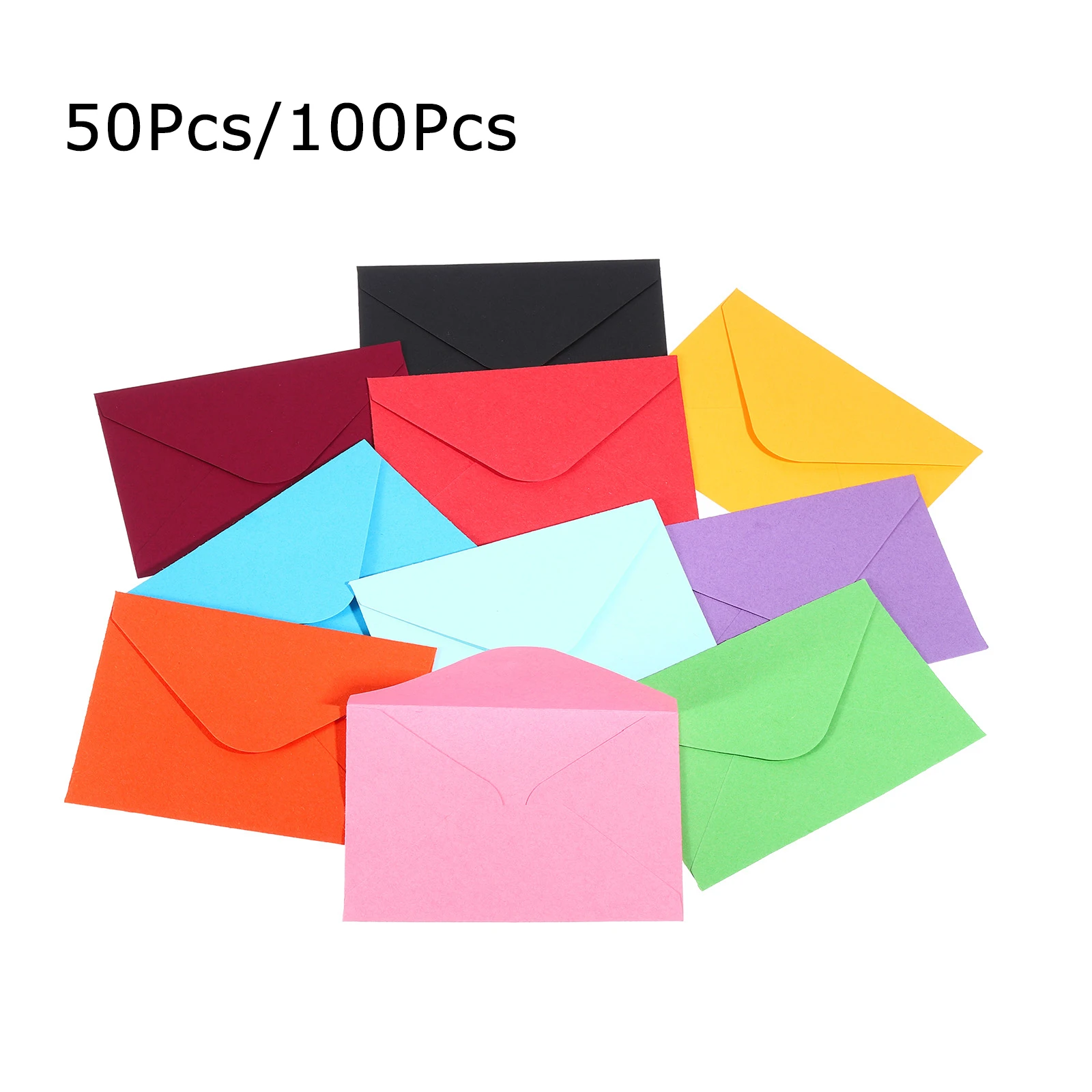 50/100Pcs Mini Paper Envelopes 10x7cm Mini Gift Greeting Card Business Card Envelope Western Envelopes for Wedding Invitation
