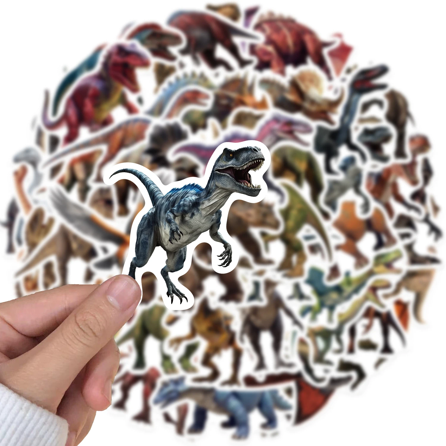 50PCS Jurassic Dinosaur Stickers Kids Toy Gift DIY Laptop Phone Suitcase Notebook Ancient Animal Sticker Graffiti Decals