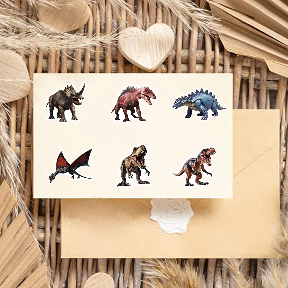 50PCS Jurassic Dinosaur Stickers Kids Toy Gift DIY Laptop Phone Suitcase Notebook Ancient Animal Sticker Graffiti Decals