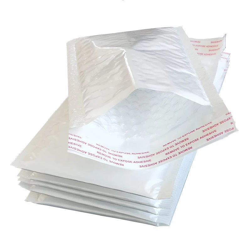 50Pcs Bubble Mailers White Poly Bubble Mailer Self Seal Padded Gift Bag Packaging Envelope Bags Book Shipping Package Bag