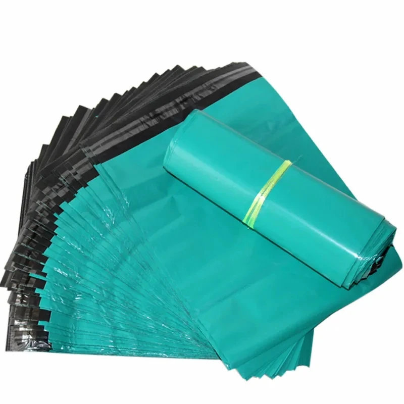 50Pcs/Pack Plastic Courier Green Bag Express Packaging Bags Thicken Clothing Waterproof Mailing Bags Self Seal Envelope Pouch