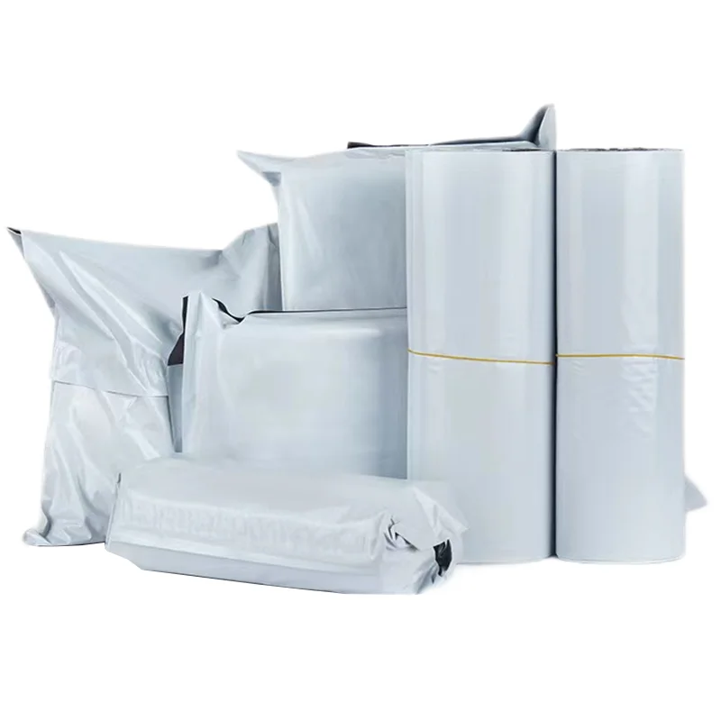 50pcs Logistics Shipping Bags Opaque PE Plastic Express Envelope Storage White Color Mailing Bags Self Adhesive Seal Courier Bag