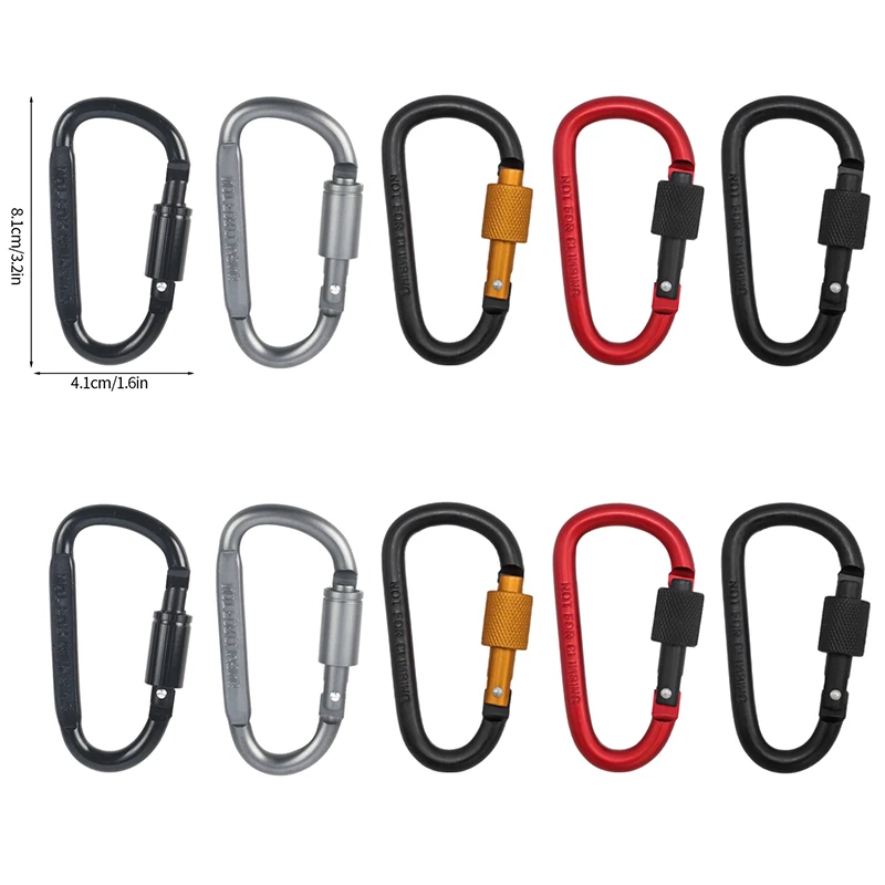5/10pcs Edc Carabiners Clips Outdoor Survival Tactical Carabiner Climbing Accessories Quickdraw Clip Caribiner Hooks Karabiner