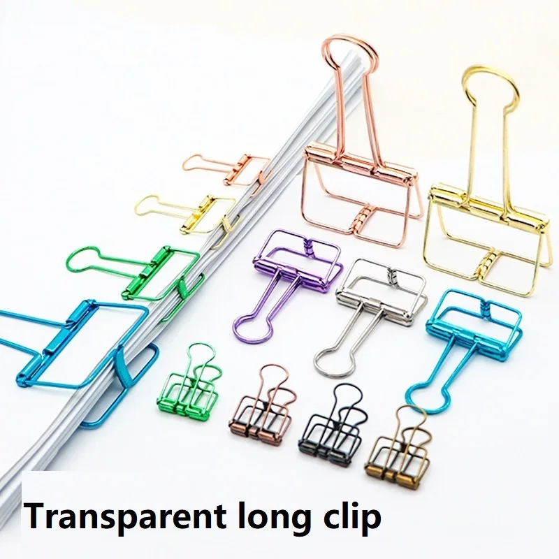 5PCS Paper Metal Diary Clip Office Kawaii Binder Note Stationery Clips Notebook Clip Stationery Cute HXZ05