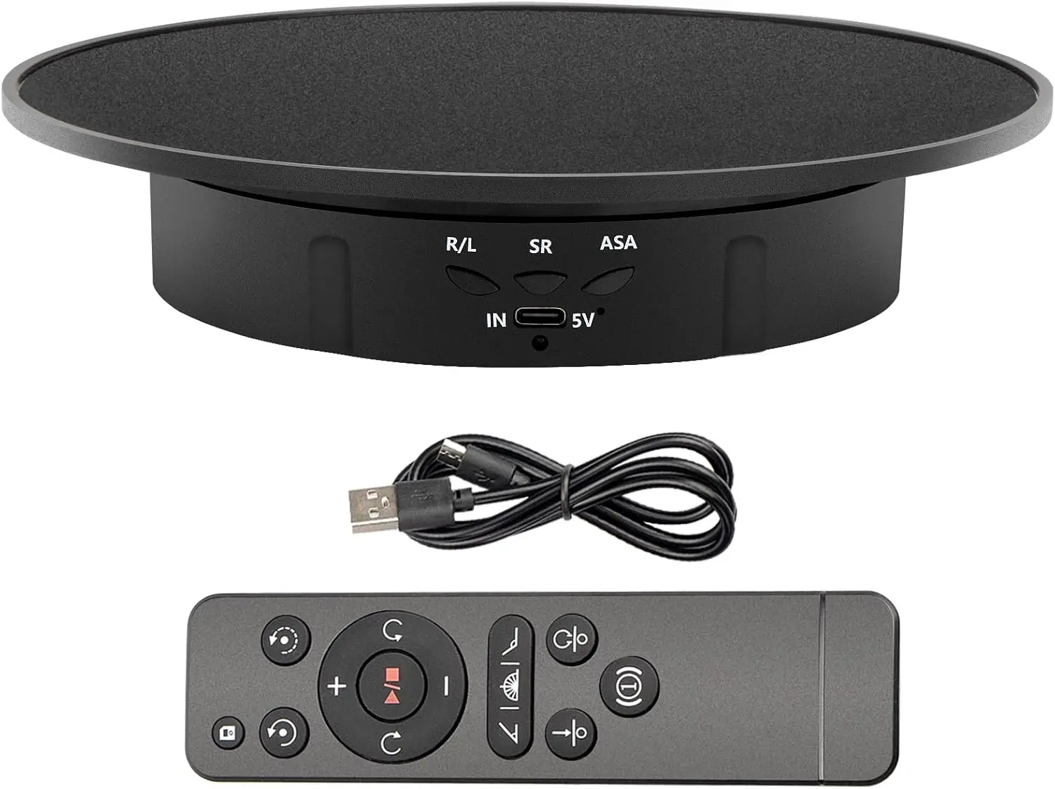 7.9" Motorized Display Stand, 5V USB Powered 360 Degree Rotating Display Turntable with Remote Control