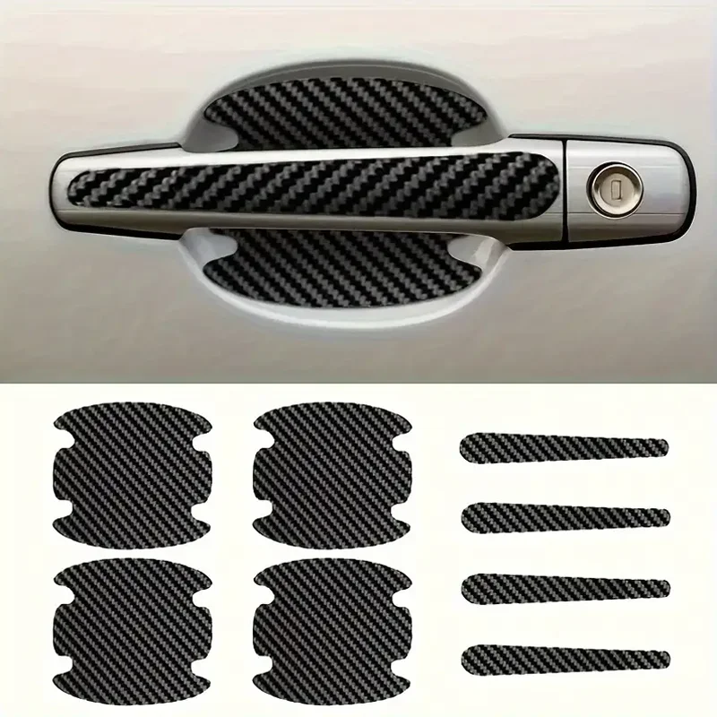 8PCS door handle sticker, scratch-proof car door protective sticker, door bowl protective film