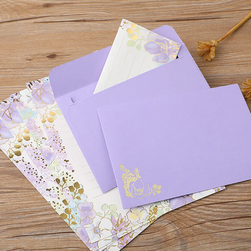 8pcs Exquisite Flowers Letter Pads Kawaii Floral Leter Paper for Envelopes Message Note Writing Paper Korean Stationery Office