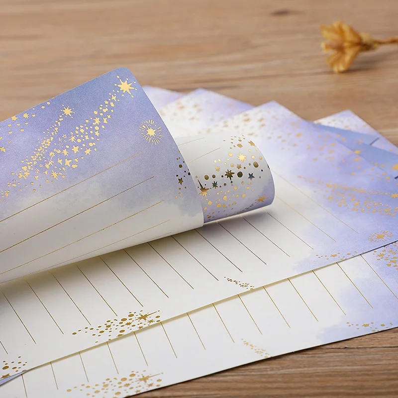 8pcs Exquisite Flowers Letter Pads Kawaii Floral Leter Paper for Envelopes Message Note Writing Paper Korean Stationery Office