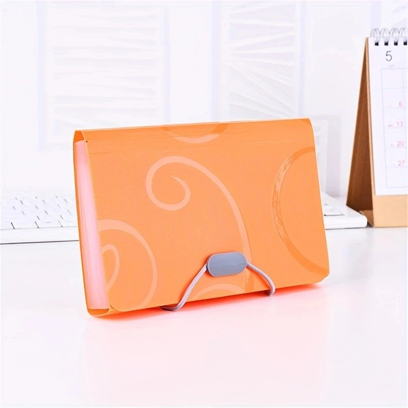 A6 Multi-layer 13 Grids Expanding Wallet File Folder Buckle Organ Bag Large Capacity School Office Data Storage Organizer Pouch