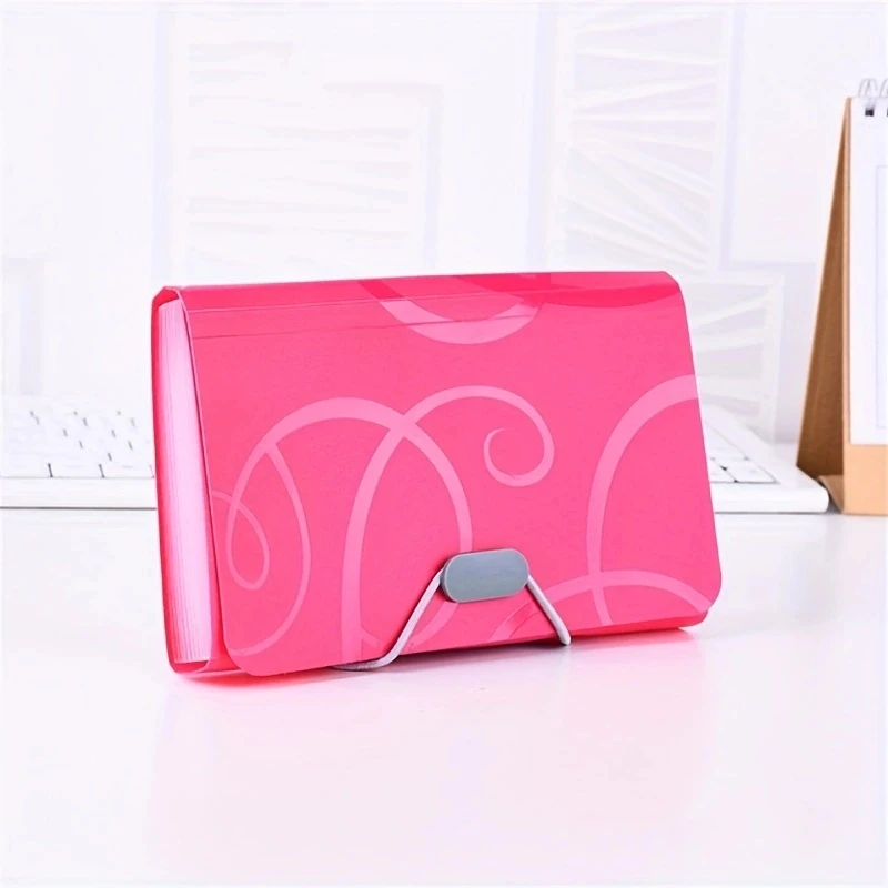 A6 Multi-layer 13 Grids Expanding Wallet File Folder Buckle Organ Bag Large Capacity School Office Data Storage Organizer Pouch