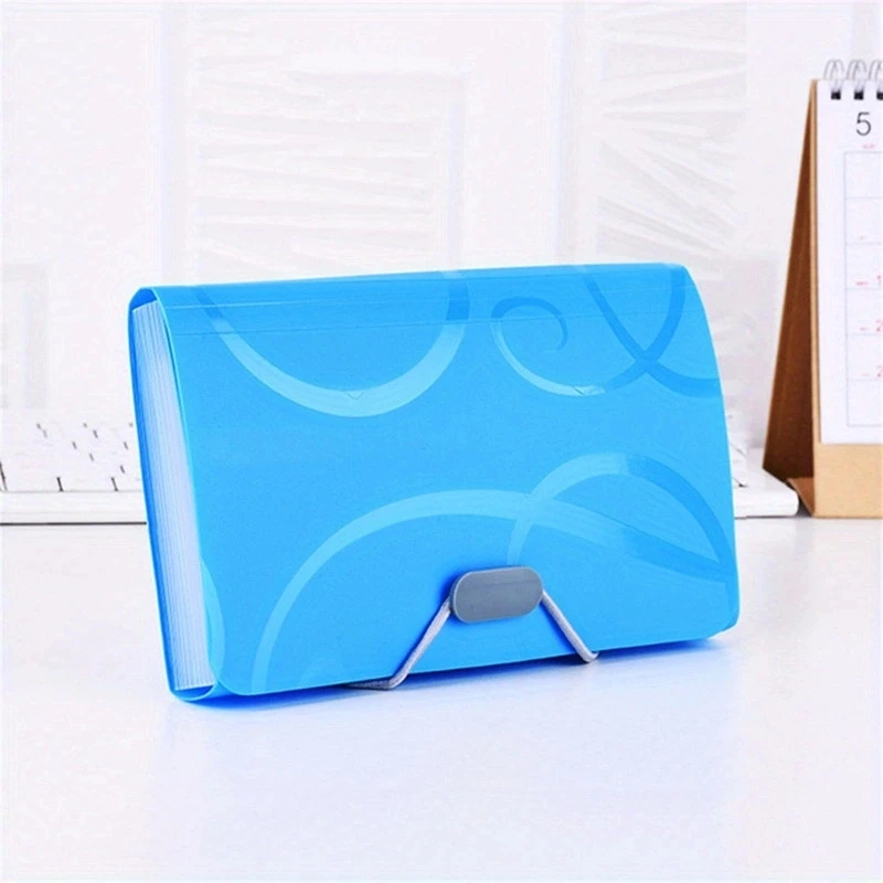 A6 Multi-layer 13 Grids Expanding Wallet File Folder Buckle Organ Bag Large Capacity School Office Data Storage Organizer Pouch