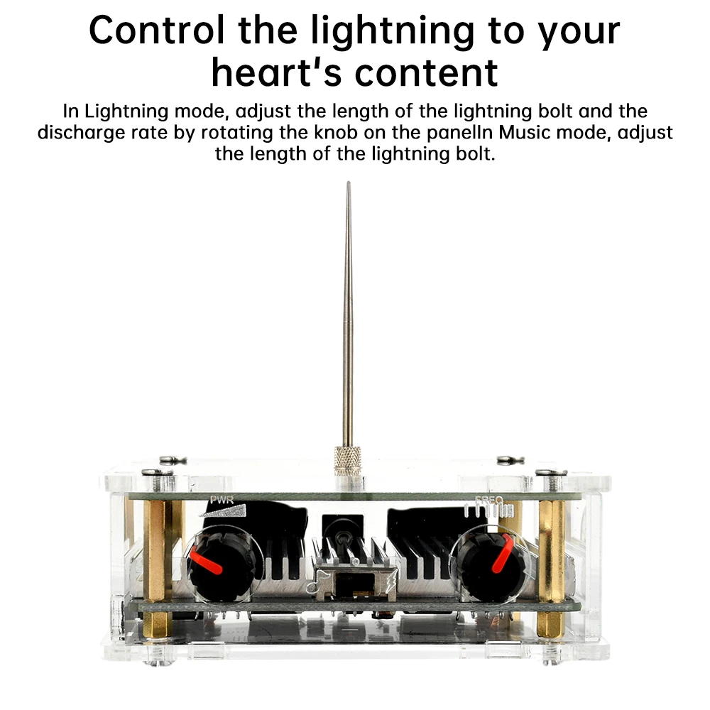 AC110V 220V Tesla Coil Artificial Lightning Touchable Music Rhythm Bluetooth Audio Input Science Experiment Teaching Module
