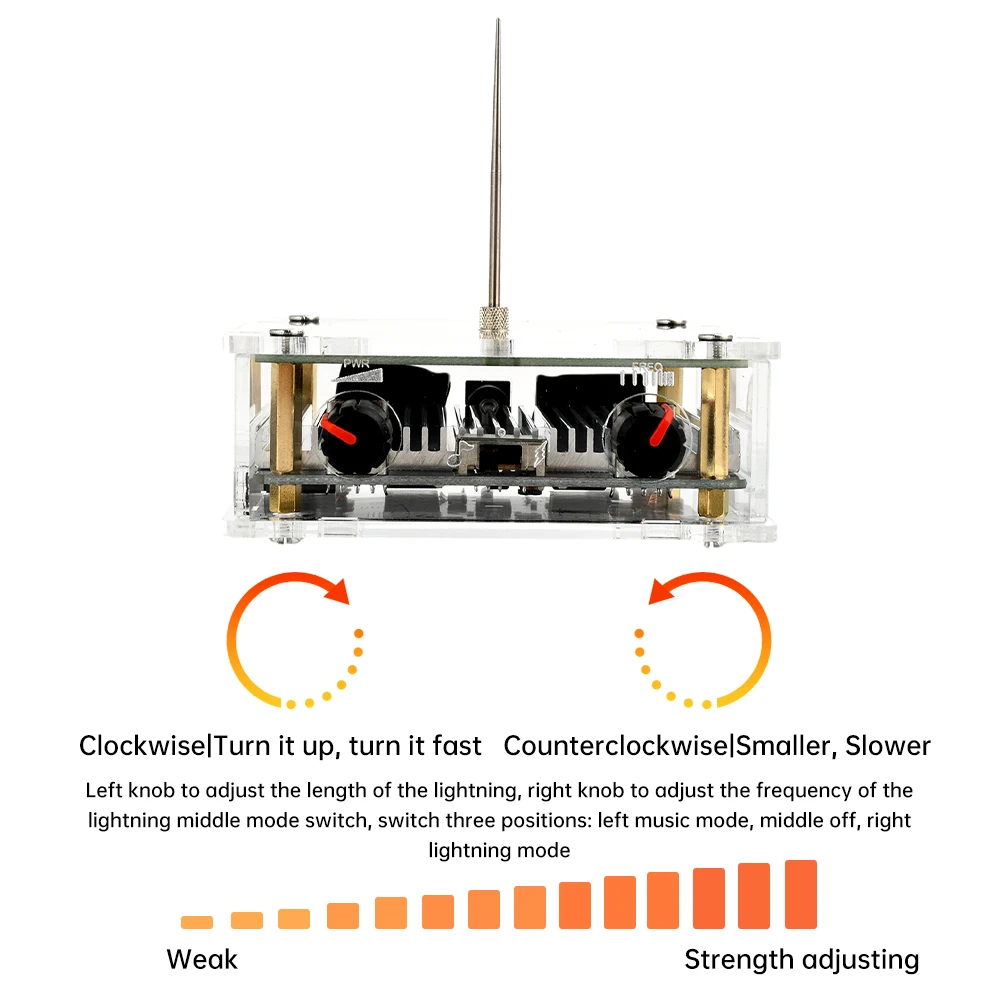 AC110V 220V Tesla Coil Artificial Lightning Touchable Music Rhythm Bluetooth Audio Input Science Experiment Teaching Module