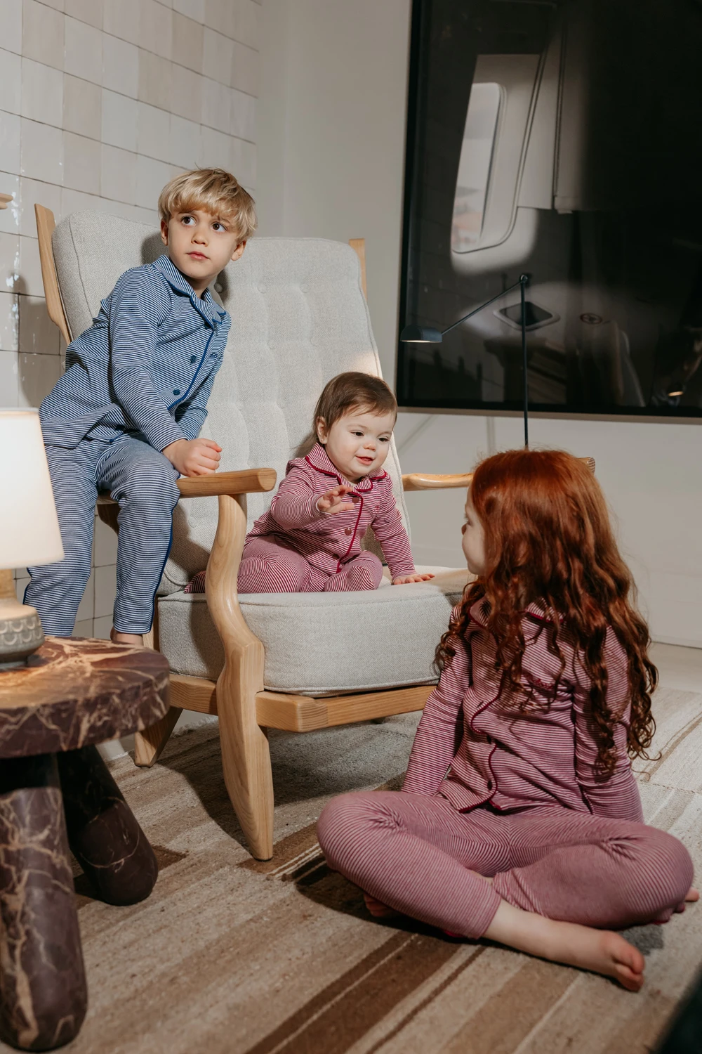 AS SS26 Cotton Striped Family Matching Collection kids Pjs Rompers Sets children pajamas nightgown