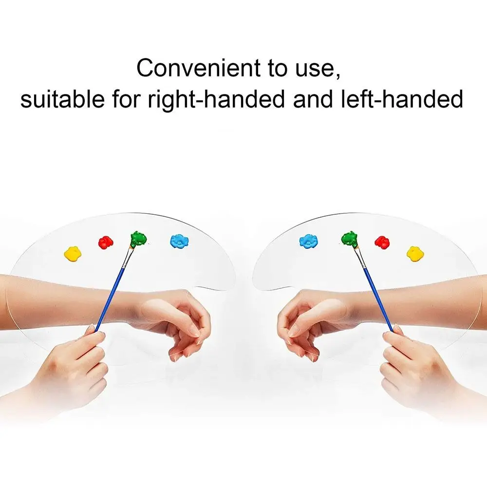 Acrylic Clear Paint Tray High-quality Drawing Supplies Transparent Paint Palettes Gouache Oval Pigment Pallet