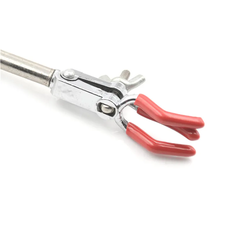 Adjustable Lab Single Three Prong Extension Flask Clip Clamp Metal Beaker Clamp