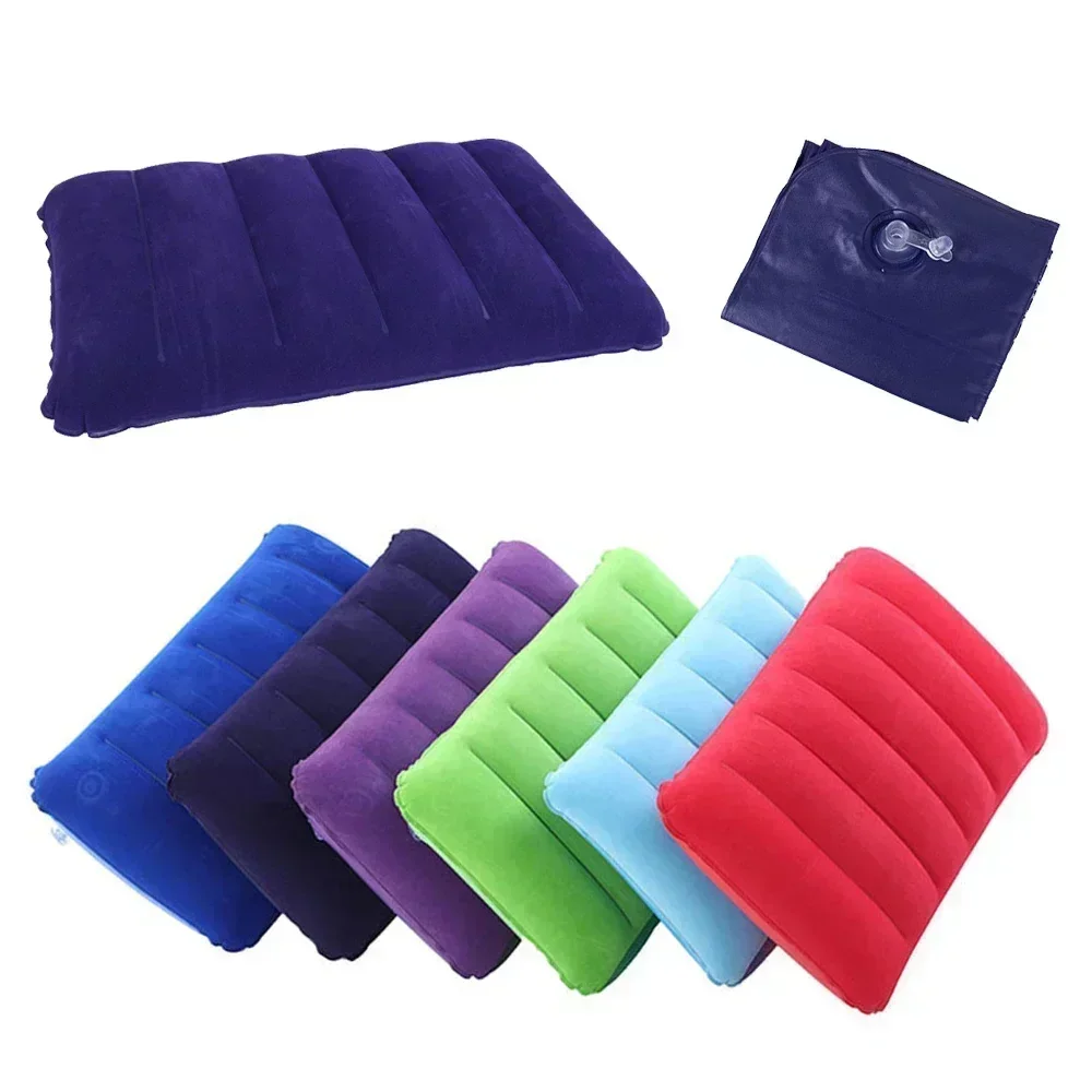Air Cushion Pillows Outdoor Camping Folding Square lnflatable Pillows Travel Backrest Plane Head Rest pillow camping